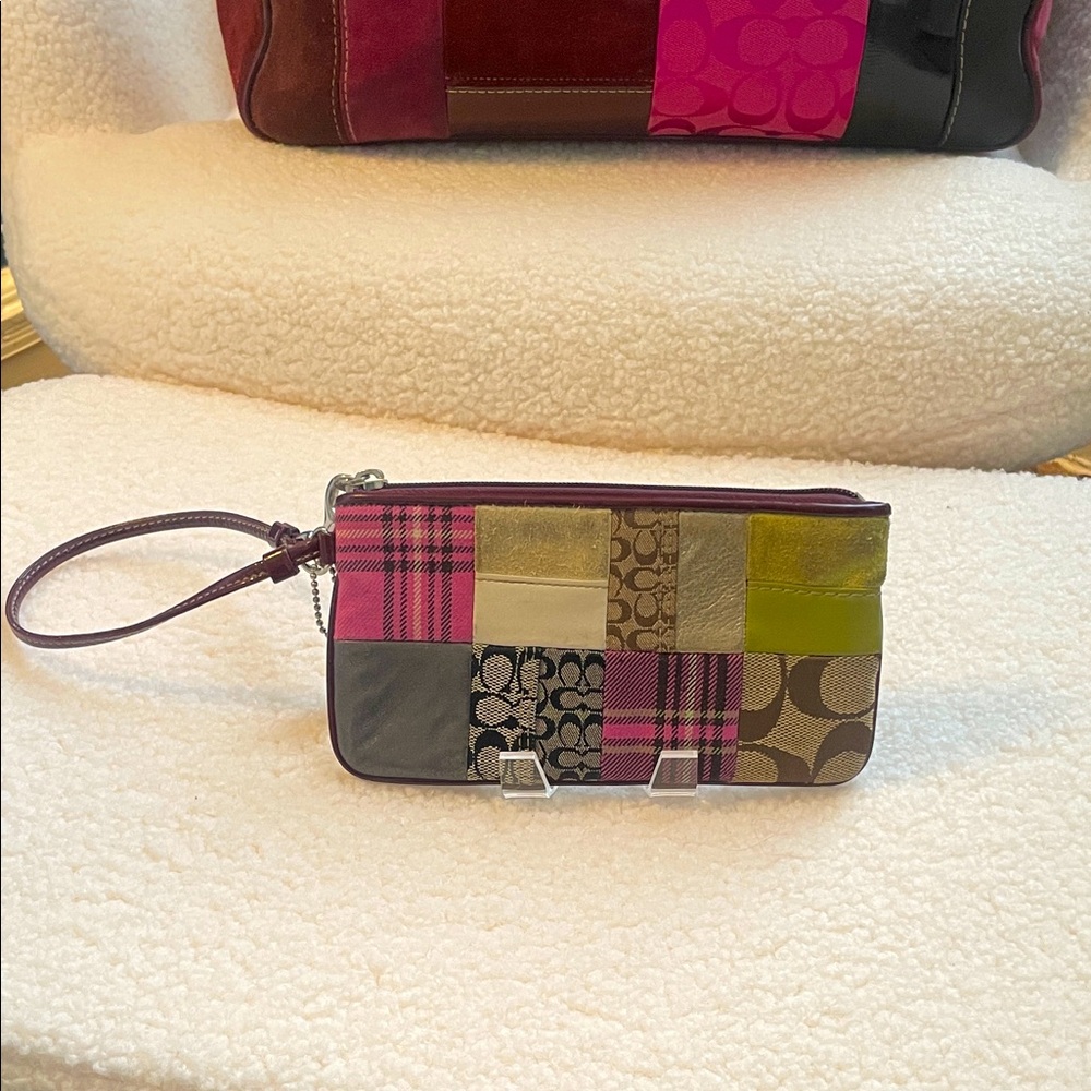 Coach Patchwork Wristlet Clutch